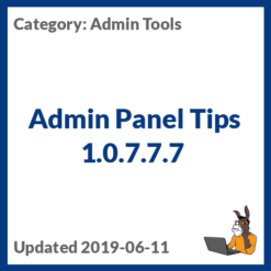 Admin Panel Tips 1.0.7.7.7