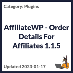 AffiliateWP - Order Details For Affiliates