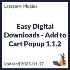 Easy Digital Downloads - Add to Cart Popup