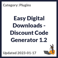 Easy Digital Downloads - Discount Code Generator
