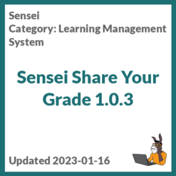 Sensei Share Your Grade