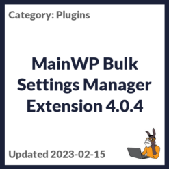 MainWP Bulk Settings Manager Extension