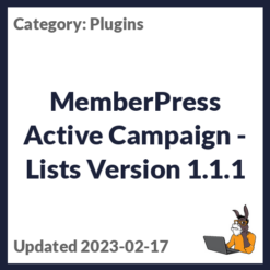 MemberPress Active Campaign - Lists Version