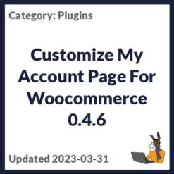 Customize My Account Page For Woocommerce