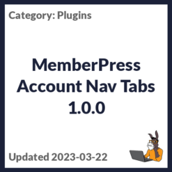 MemberPress Account Nav Tabs