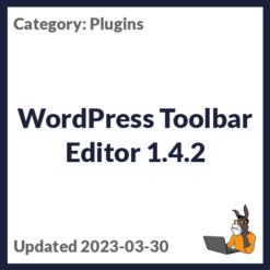 WordPress Toolbar Editor