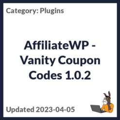 AffiliateWP - Vanity Coupon Codes