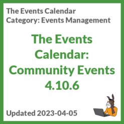 The Events Calendar: Community Events