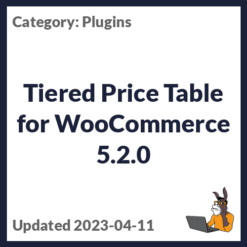 Tiered Price Table for WooCommerce